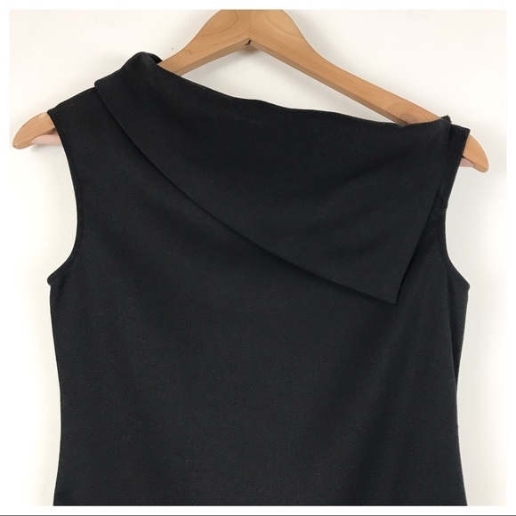 NWT Helmut Lang Black Asymmetrical Mini Dress Size 0 - Picture 7 of 12